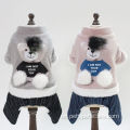 Soft guapo Bear Cotton Coat Ropa de perros pequeños